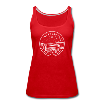 Minnesota Women’s Tank Top - State Design Women’s Minnesota Tank Top - red