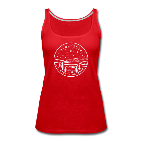 Minnesota Women’s Tank Top - State Design Women’s Minnesota Tank Top - red