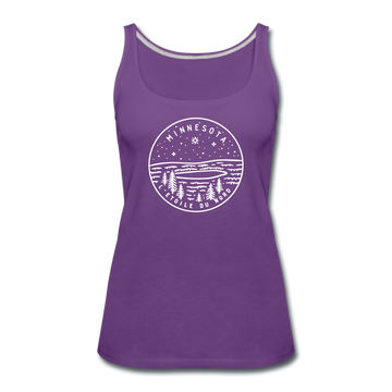 Minnesota Women’s Tank Top - State Design Women’s Minnesota Tank Top - purple