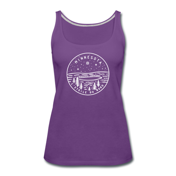 Minnesota Women’s Tank Top - State Design Women’s Minnesota Tank Top - purple