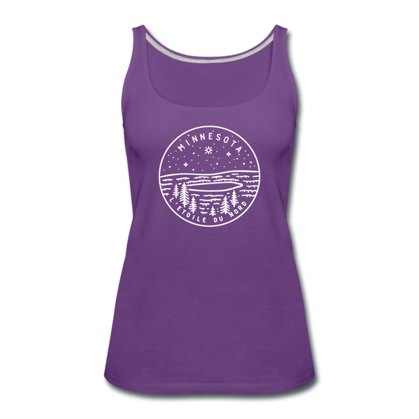 Minnesota Women’s Tank Top - State Design Women’s Minnesota Tank Top - purple