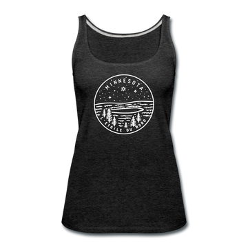 Minnesota Women’s Tank Top - State Design Women’s Minnesota Tank Top - charcoal gray