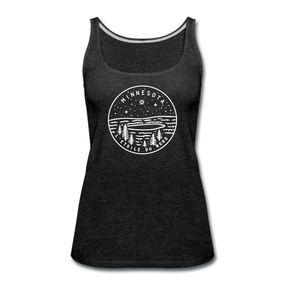 Minnesota Women’s Tank Top - State Design Women’s Minnesota Tank Top - charcoal gray