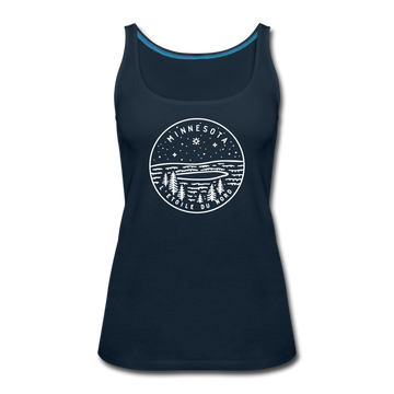 Minnesota Women’s Tank Top - State Design Women’s Minnesota Tank Top - deep navy