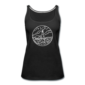 Maine Women’s Tank Top - State Design Women’s Maine Tank Top - black