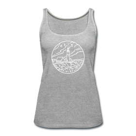 Maine Women’s Tank Top - State Design Women’s Maine Tank Top - heather gray