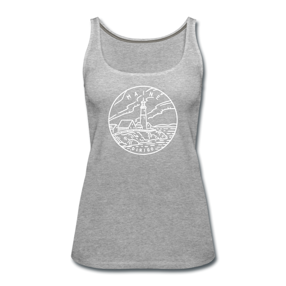 Maine Women’s Tank Top - State Design Women’s Maine Tank Top - heather gray