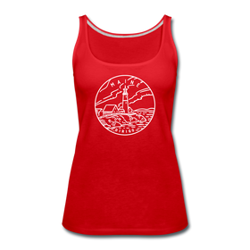 Maine Women’s Tank Top - State Design Women’s Maine Tank Top - red