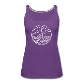 Maine Women’s Tank Top - State Design Women’s Maine Tank Top - purple