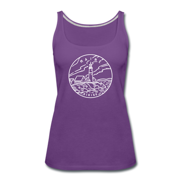 Maine Women’s Tank Top - State Design Women’s Maine Tank Top - purple