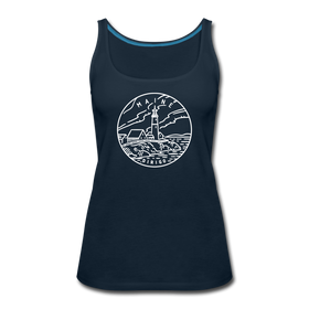 Maine Women’s Tank Top - State Design Women’s Maine Tank Top - deep navy