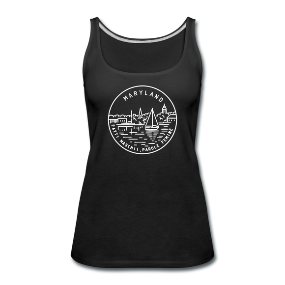 Maryland Women’s Tank Top - State Design Women’s Maryland Tank Top - black