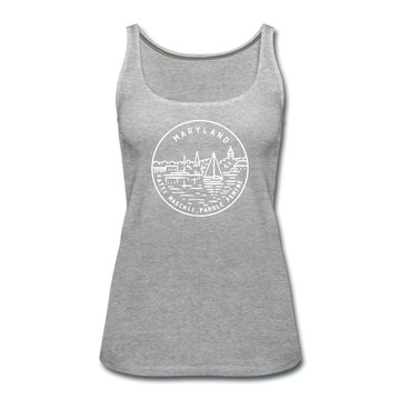 Maryland Women’s Tank Top - State Design Women’s Maryland Tank Top - heather gray