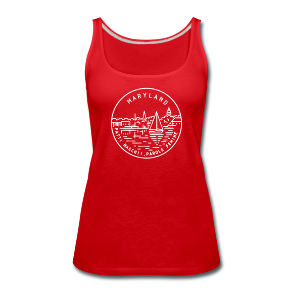 Maryland Women’s Tank Top - State Design Women’s Maryland Tank Top - red