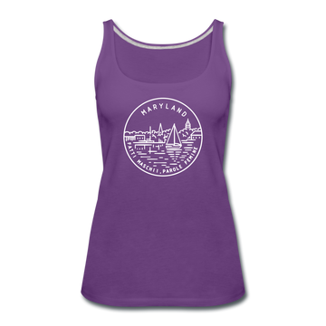 Maryland Women’s Tank Top - State Design Women’s Maryland Tank Top - purple