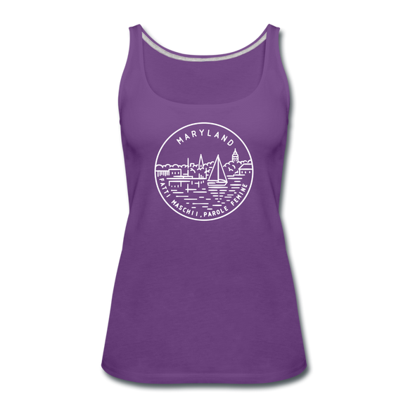 Maryland Women’s Tank Top - State Design Women’s Maryland Tank Top - purple