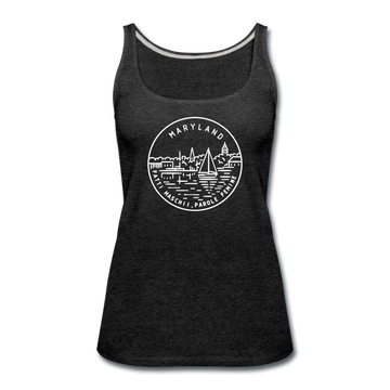 Maryland Women’s Tank Top - State Design Women’s Maryland Tank Top - charcoal gray