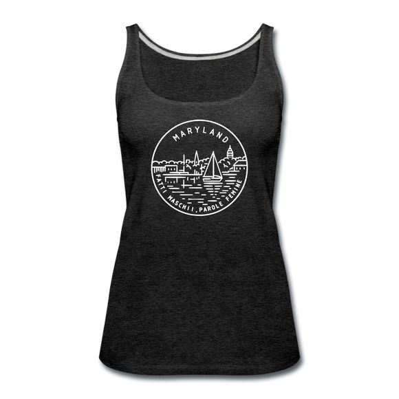 Maryland Women’s Tank Top - State Design Women’s Maryland Tank Top - charcoal gray