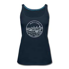 Maryland Women’s Tank Top - State Design Women’s Maryland Tank Top - deep navy