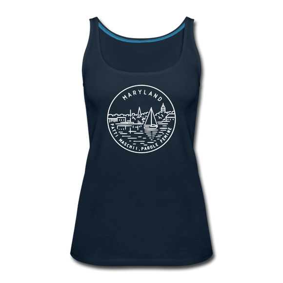 Maryland Women’s Tank Top - State Design Women’s Maryland Tank Top - deep navy