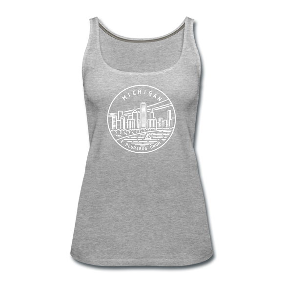 Michigan Women’s Tank Top - State Design Women’s Michigan Tank Top - heather gray