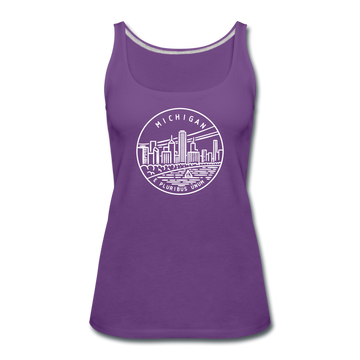 Michigan Women’s Tank Top - State Design Women’s Michigan Tank Top - purple