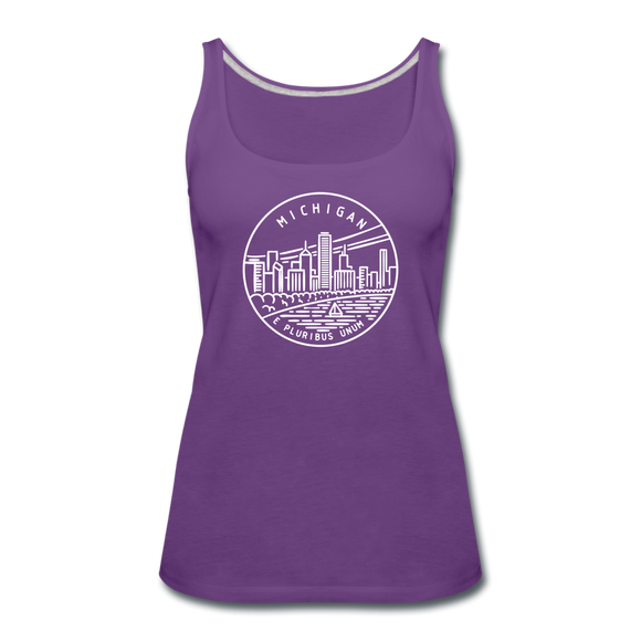 Michigan Women’s Tank Top - State Design Women’s Michigan Tank Top - purple