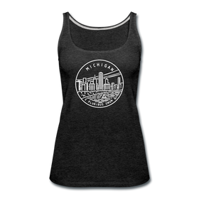 Michigan Women’s Tank Top - State Design Women’s Michigan Tank Top - charcoal gray