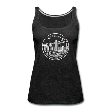 Michigan Women’s Tank Top - State Design Women’s Michigan Tank Top - charcoal gray