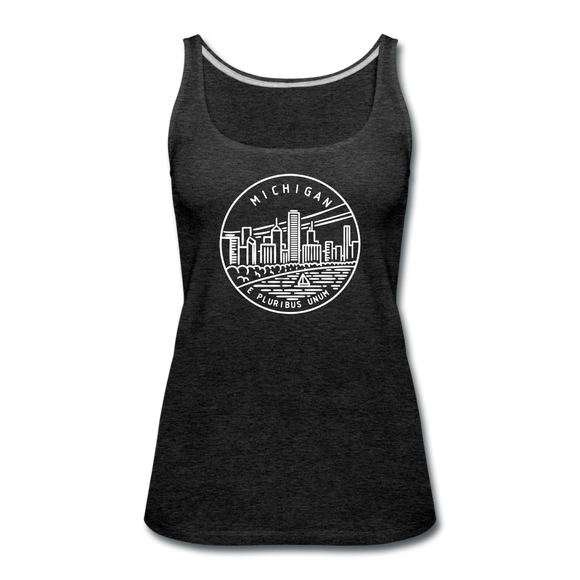 Michigan Women’s Tank Top - State Design Women’s Michigan Tank Top - charcoal gray