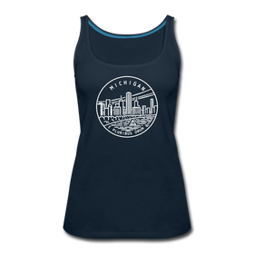 Michigan Women’s Tank Top - State Design Women’s Michigan Tank Top - deep navy