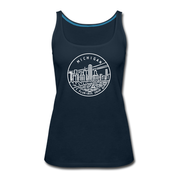 Michigan Women’s Tank Top - State Design Women’s Michigan Tank Top - deep navy