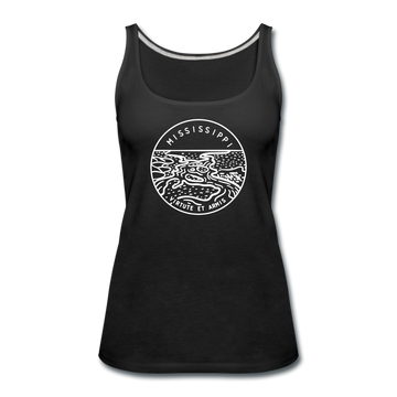 Mississippi Women’s Tank Top - State Design Women’s Mississippi Tank Top - black