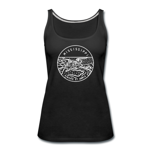 Mississippi Women’s Tank Top - State Design Women’s Mississippi Tank Top - black