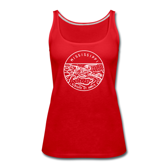 Mississippi Women’s Tank Top - State Design Women’s Mississippi Tank Top - red