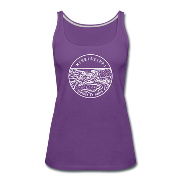 Mississippi Women’s Tank Top - State Design Women’s Mississippi Tank Top - purple