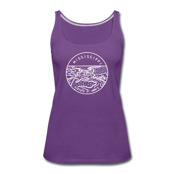 Mississippi Women’s Tank Top - State Design Women’s Mississippi Tank Top - purple