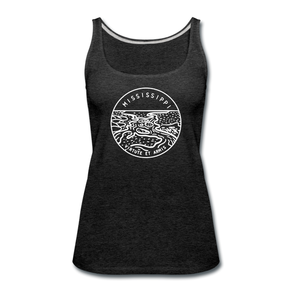Mississippi Women’s Tank Top - State Design Women’s Mississippi Tank Top - charcoal gray