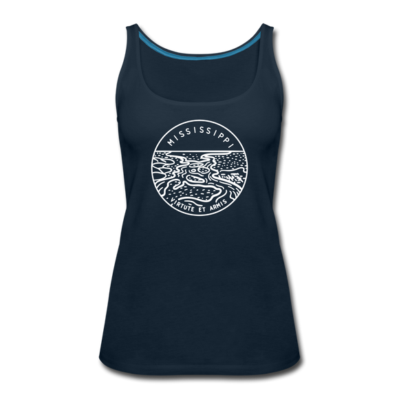 Mississippi Women’s Tank Top - State Design Women’s Mississippi Tank Top - deep navy
