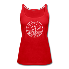 Massachusetts Women’s Tank Top - State Design Women’s Massachusetts Tank Top - red