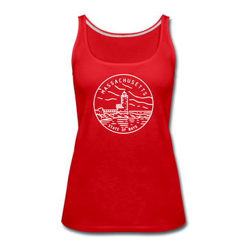 Massachusetts Women’s Tank Top - State Design Women’s Massachusetts Tank Top - red