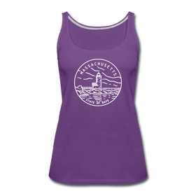 Massachusetts Women’s Tank Top - State Design Women’s Massachusetts Tank Top - purple