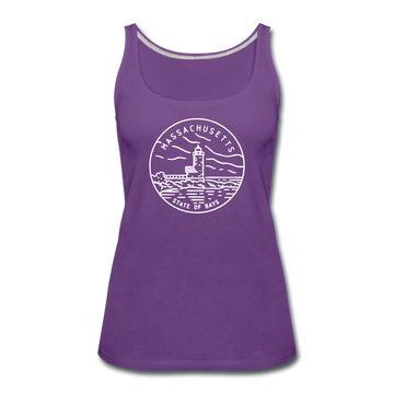 Massachusetts Women’s Tank Top - State Design Women’s Massachusetts Tank Top - purple