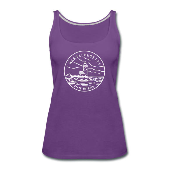 Massachusetts Women’s Tank Top - State Design Women’s Massachusetts Tank Top - purple