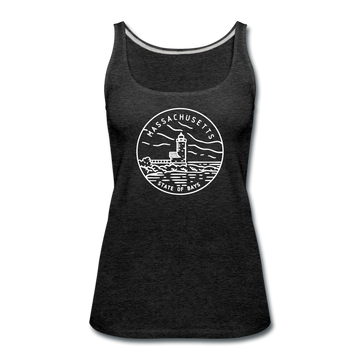 Massachusetts Women’s Tank Top - State Design Women’s Massachusetts Tank Top - charcoal gray