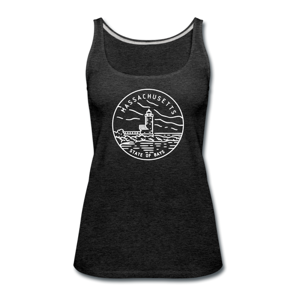 Massachusetts Women’s Tank Top - State Design Women’s Massachusetts Tank Top - charcoal gray
