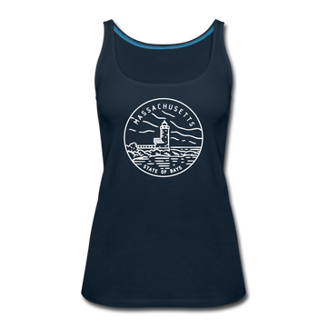 Massachusetts Women’s Tank Top - State Design Women’s Massachusetts Tank Top - deep navy