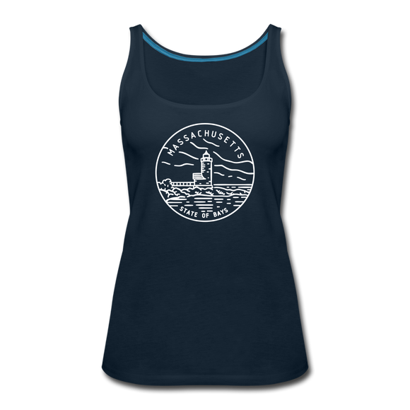 Massachusetts Women’s Tank Top - State Design Women’s Massachusetts Tank Top - deep navy