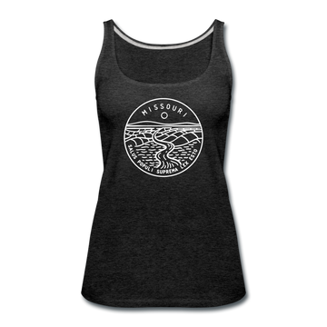 Missouri Women’s Tank Top - State Design Women’s Missouri Tank Top - charcoal gray