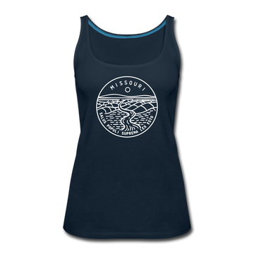 Missouri Women’s Tank Top - State Design Women’s Missouri Tank Top - deep navy